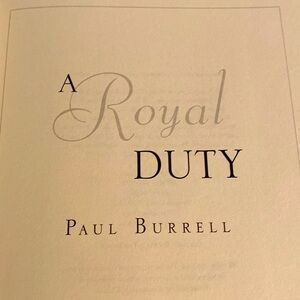 A ROYAL DUTY by ROYAL BUTLER PAUL BURRELL